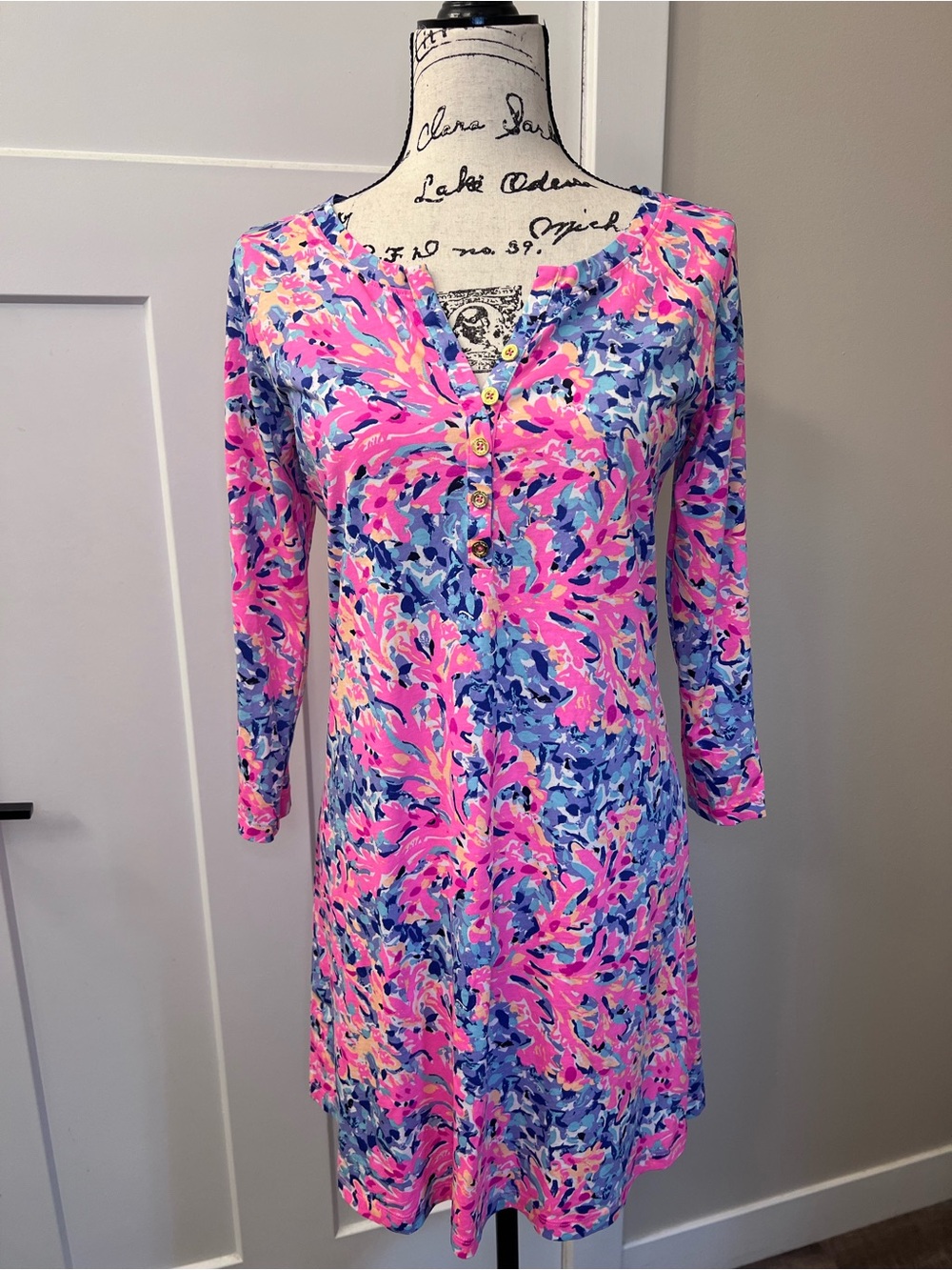 Lilly Pulitzer Banyan T-shirt Dress Multi Coco Coral Crab Print